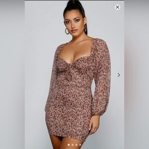 Windsor Brown Long Sleeve Dress